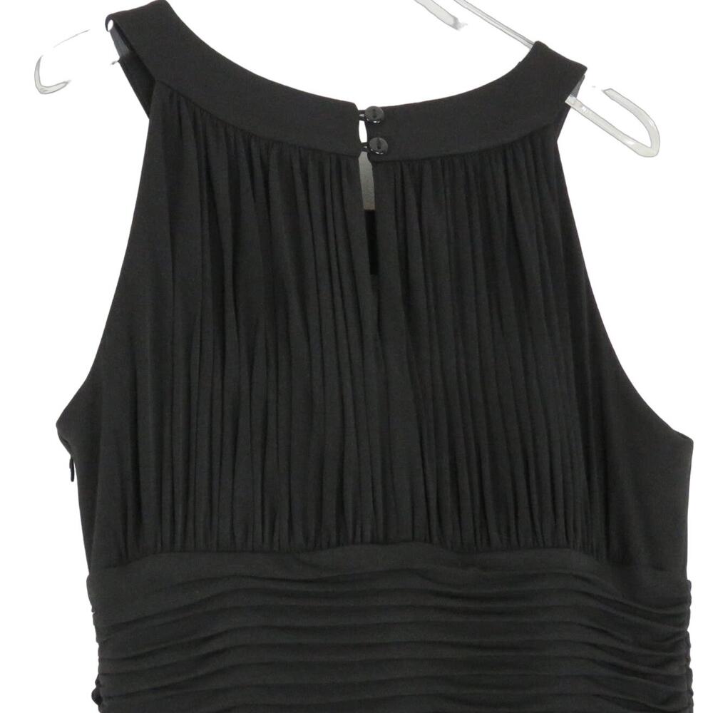 Sangria Black Halter Neck Sleeveless Maxi Dress Size 14 XL Formal Evening Gown - Picture 3 of 6